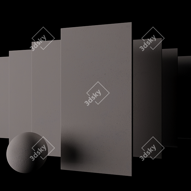 Core Grey Concrete Set: Multi-Texture, High Definition 60x120cm Tiles (Corona & Vray) 3D model image 2
