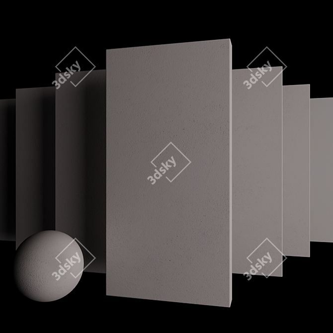 Core Grey Concrete Set: Multi-Texture, High Definition 60x120cm Tiles (Corona & Vray) 3D model image 3