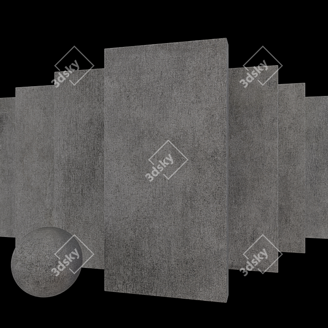 Savoy Anthracite Concrete Set 3D model image 1