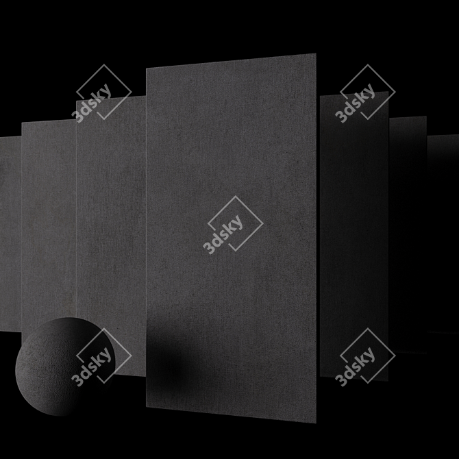 Savoy Anthracite Concrete Set 3D model image 2