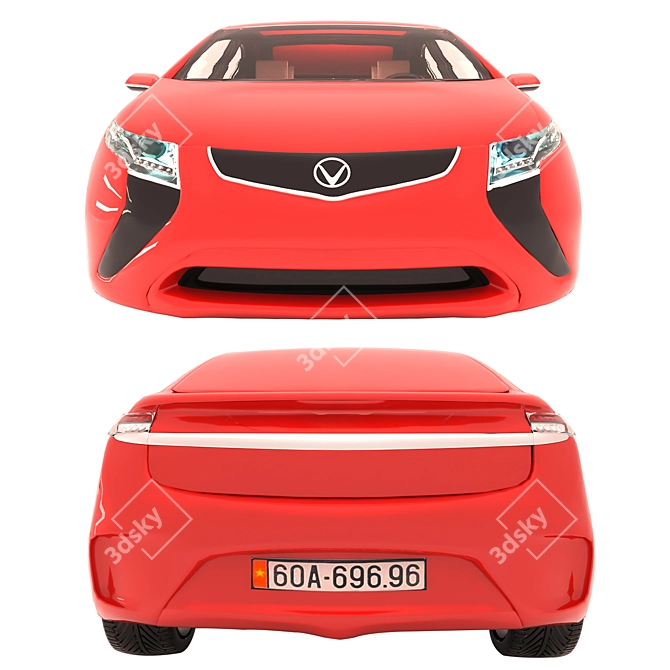 VinFast Poly Car: Sleek & Compact 3D model image 3
