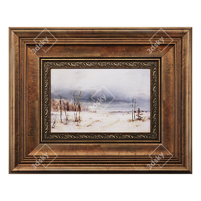 Elegant Framed Artwork 3D model image 1