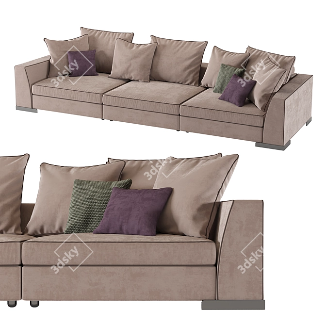 Modern Flexform Sofa: Sleek Design, Premium Comfort 3D model image 2