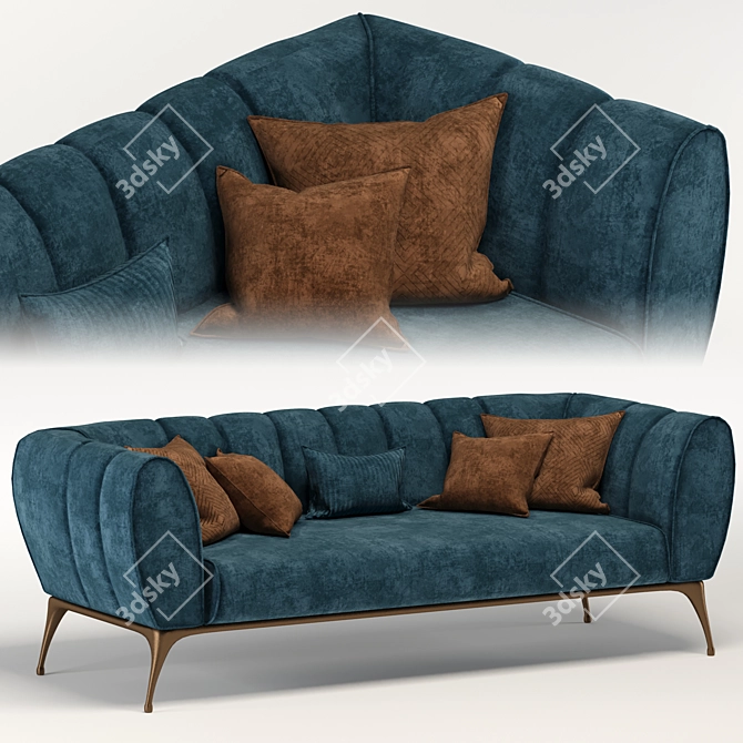 
Iseo Cantori Sofa: Elegant Comfort 3D model image 1
