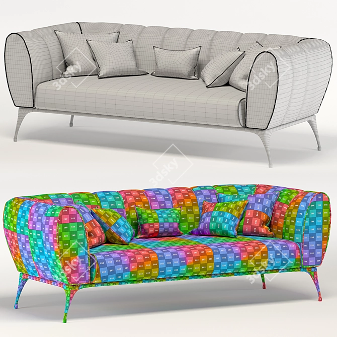 
Iseo Cantori Sofa: Elegant Comfort 3D model image 3