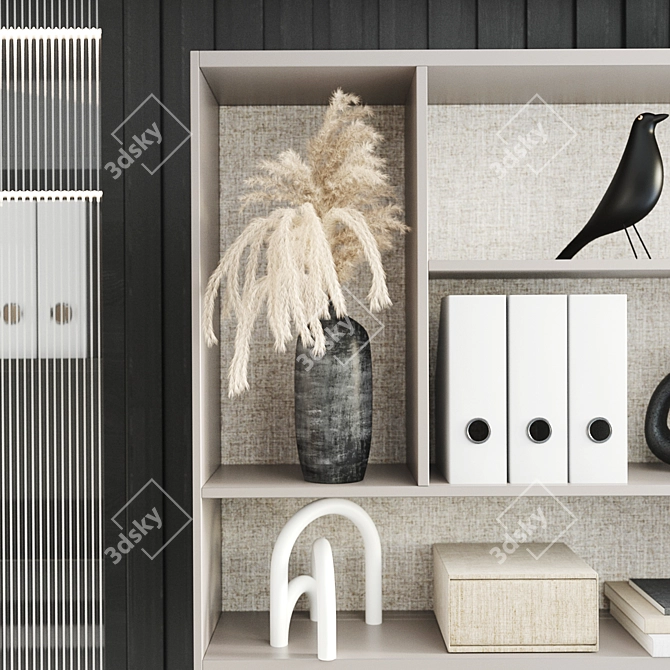 Modern Home Office Set 3D model image 2