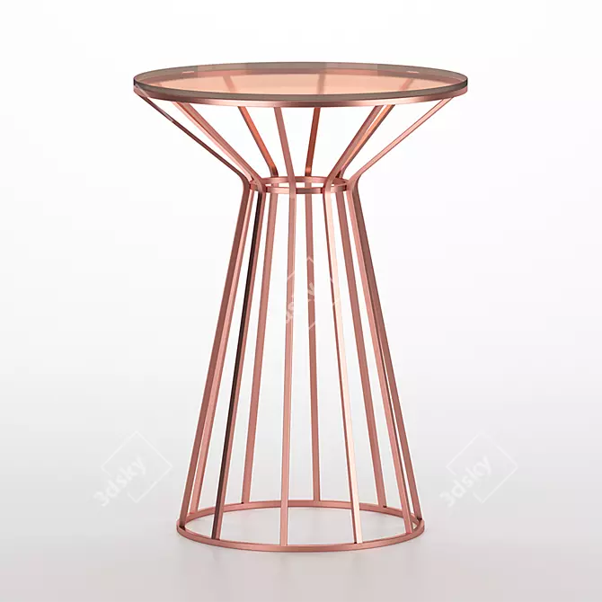 Elegant Glass Coffee Table 3D model image 1