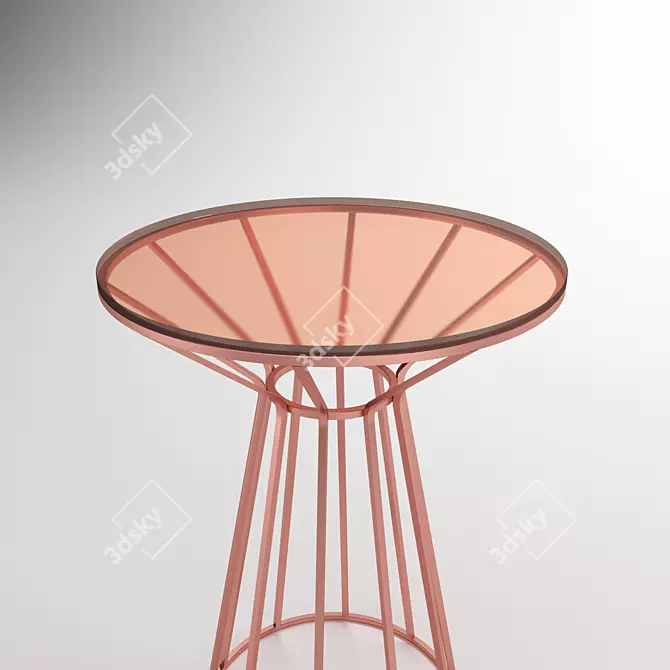 Elegant Glass Coffee Table 3D model image 2