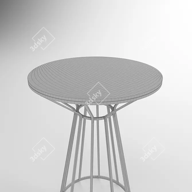 Elegant Glass Coffee Table 3D model image 4