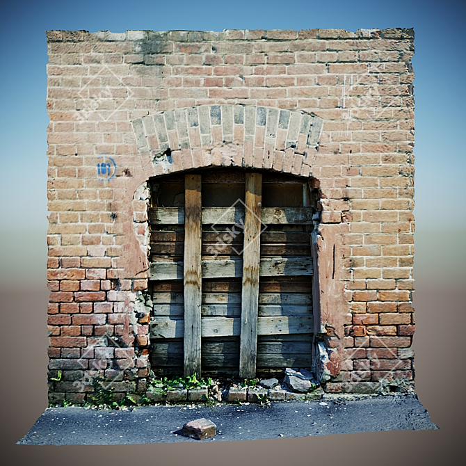 Scanned Building Facade Window - 2 Variations 3D model image 6