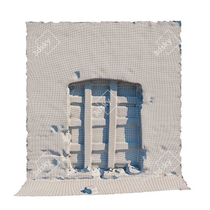 Scanned Building Facade Window - 2 Variations 3D model image 9