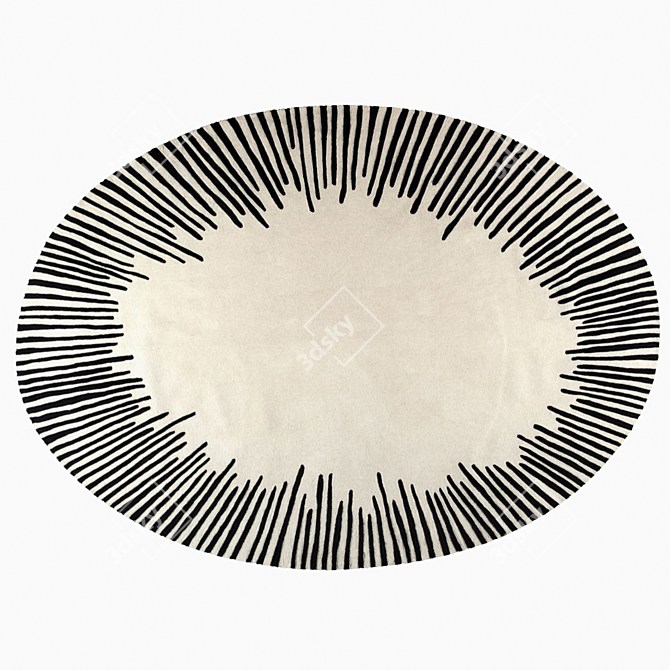 Luxury Equinoxe Rug by Roche Bobois 3D model image 1