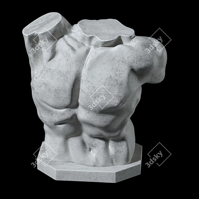 Title: Laocoon Torso Sculpture - Timeless Elegance 3D model image 1