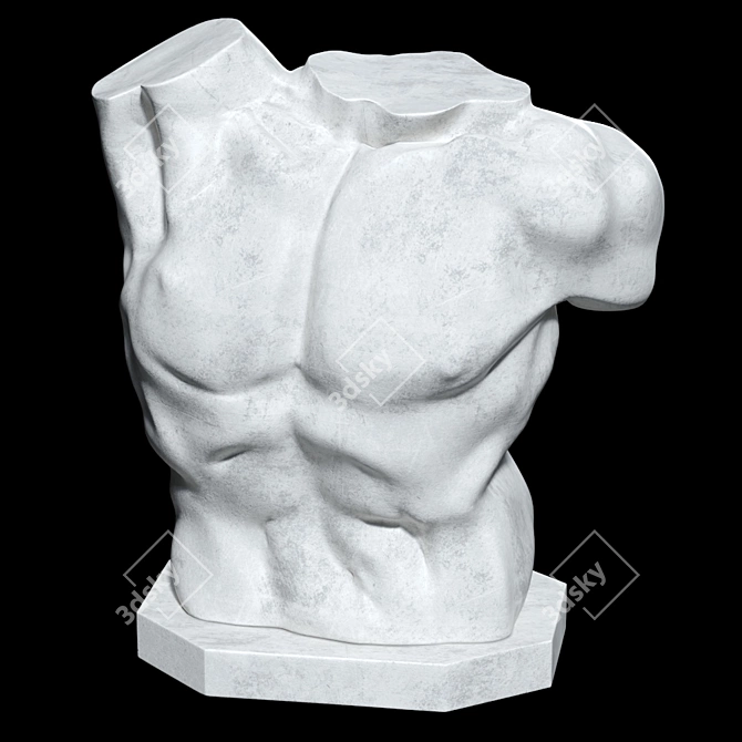 Title: Laocoon Torso Sculpture - Timeless Elegance 3D model image 5