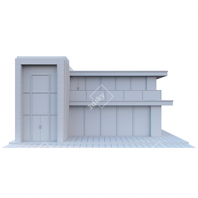 Futuristic Hi-Tech House Model 3D model image 4