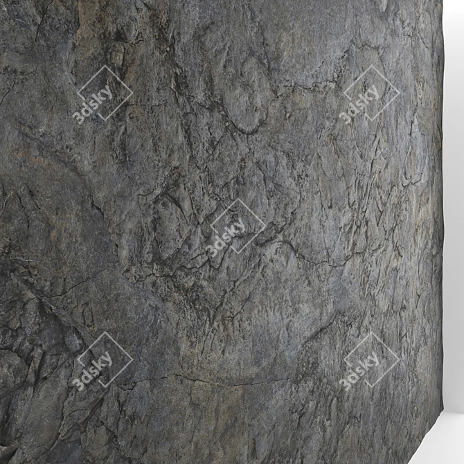 Natural Rock Wall - High-Quality Material 3D model image 4