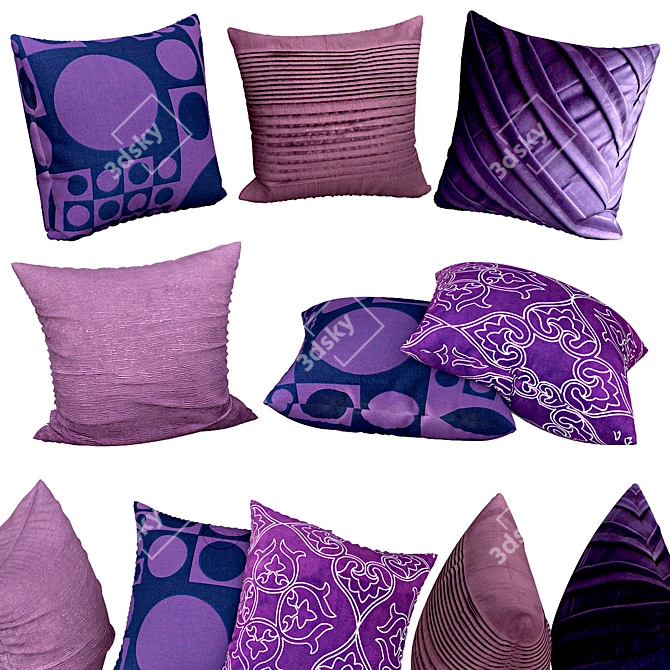 Cozy Home Decor Pillows 3D model image 1