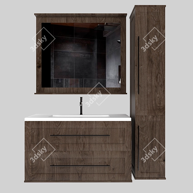 Misty Marta Bathroom Furniture Set 3D model image 1