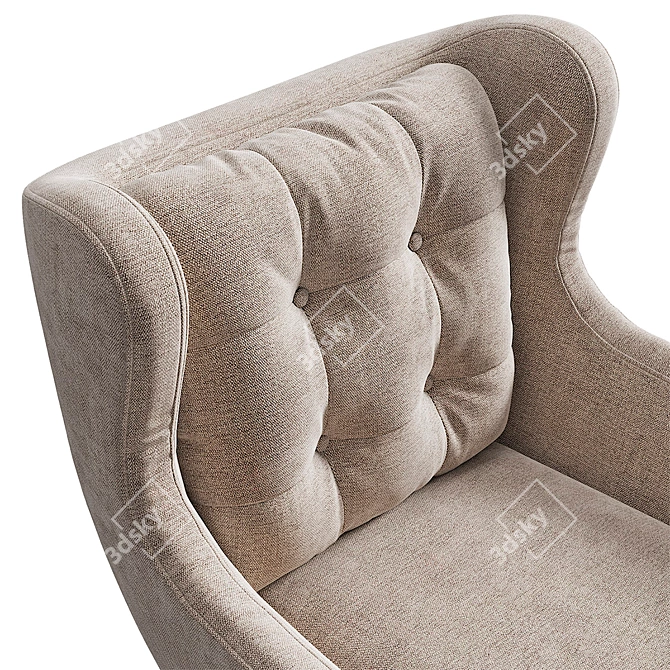 Henri Kaza Armchair: Compact and Stylish 3D model image 2