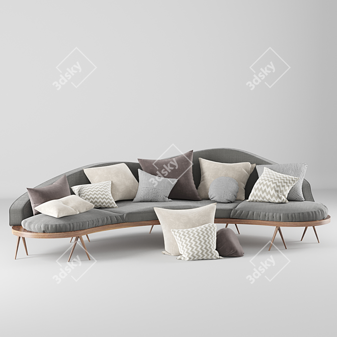 Modern Architectural Suit Sofa 3D model image 2