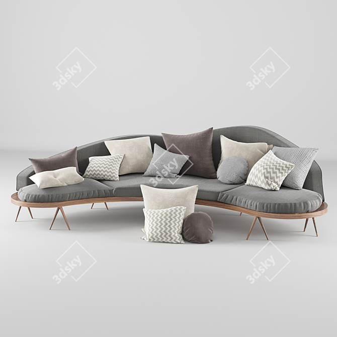 Modern Architectural Suit Sofa 3D model image 3