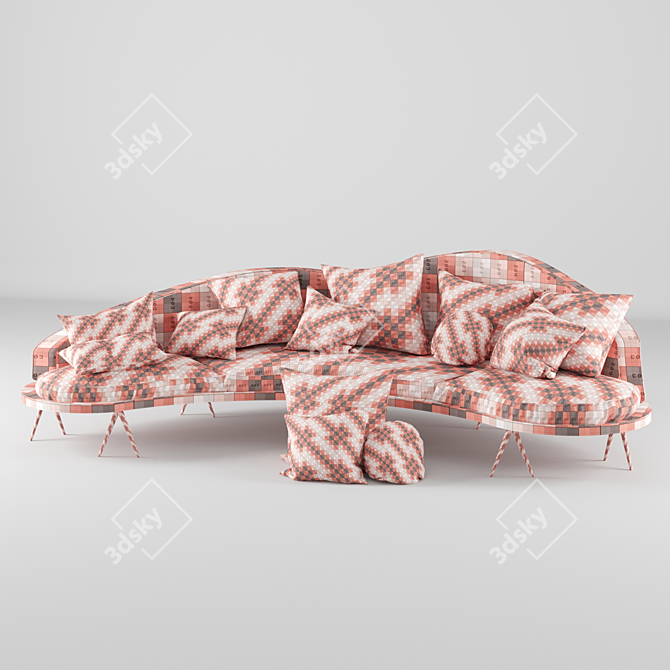 Modern Architectural Suit Sofa 3D model image 5