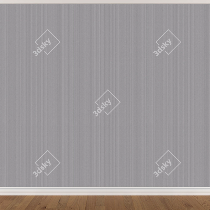 Seamless Wallpaper Set: 3 Colors 3D model image 2