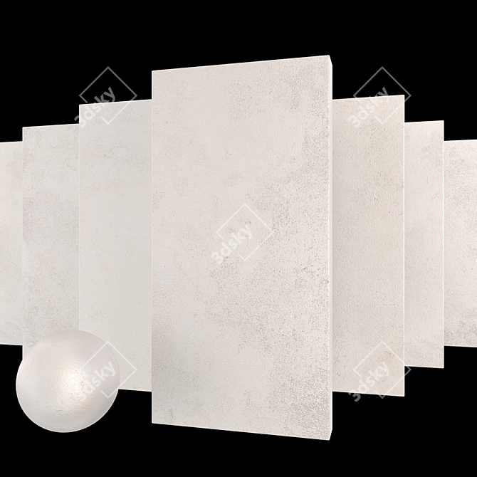 Concrete Suite Bianco: Multi-Texture Set 3D model image 1