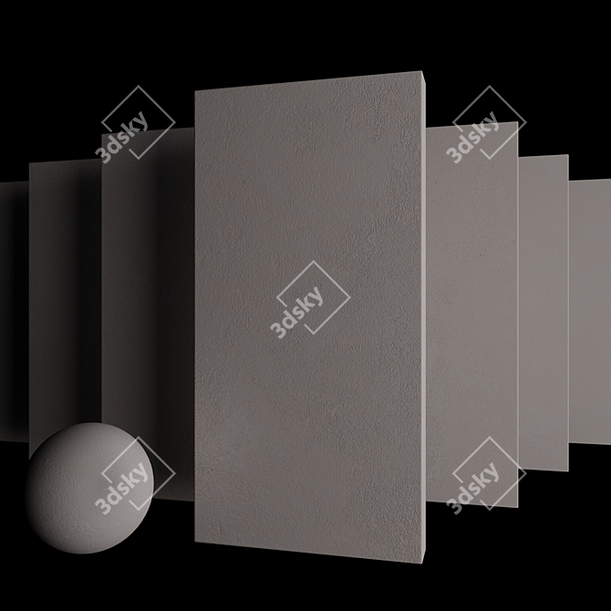 Concrete Suite Bianco: Multi-Texture Set 3D model image 3