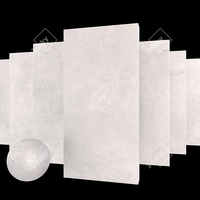 Suite Concrete Grey: High-Quality 3D Textured Set 3D model image 1