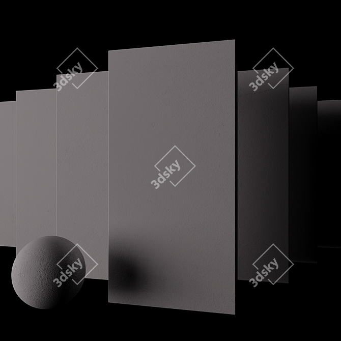 Suite Concrete Grey: High-Quality 3D Textured Set 3D model image 2