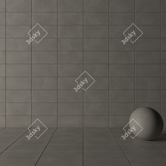 CORE FUME Concrete Tiles Set 3D model image 3