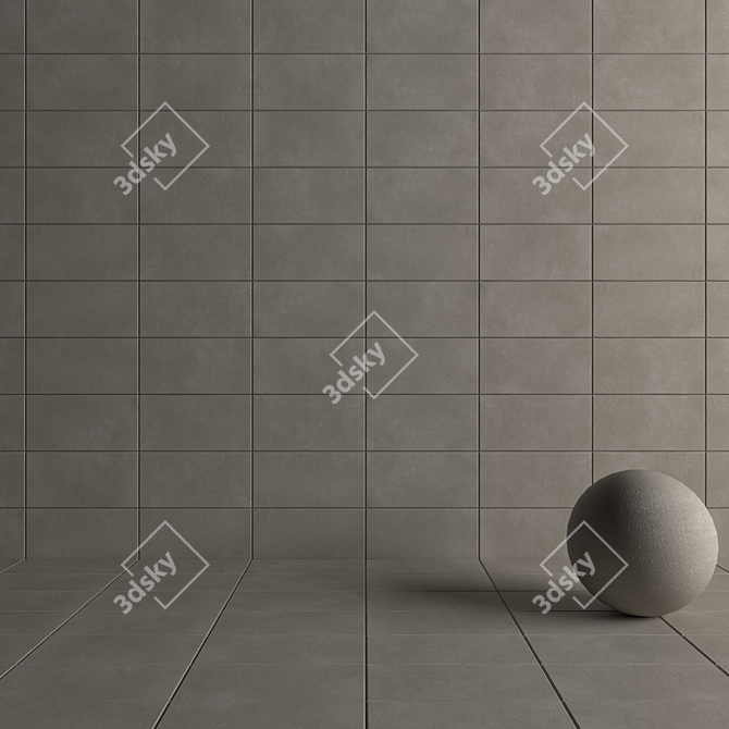 CORE FUME Concrete Tiles Set 3D model image 4