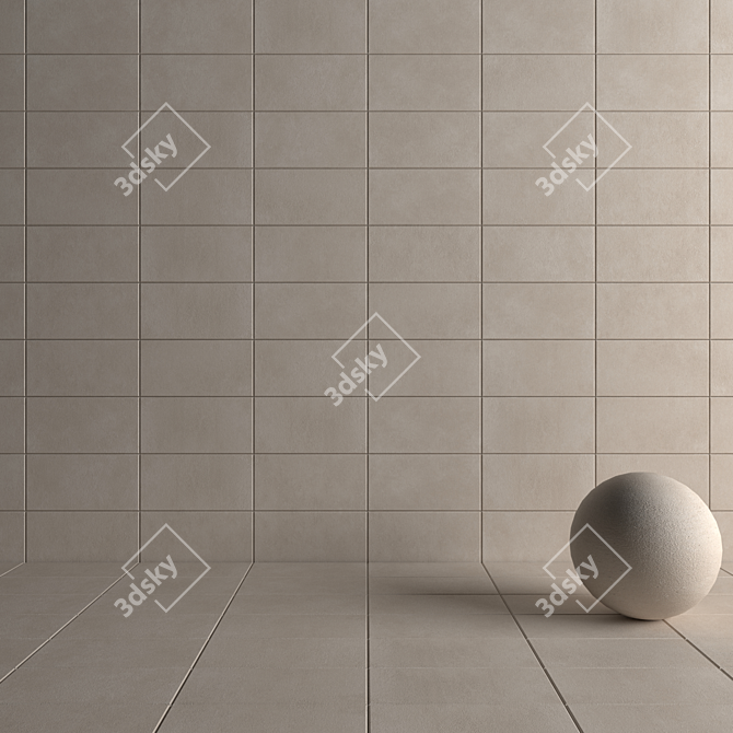 CORE BEIGE Concrete Wall Tiles 3D model image 4