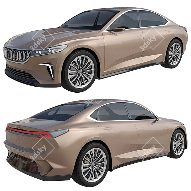 PolyTOGG 2022: Full-Size Electric Sedan 3D model image 1