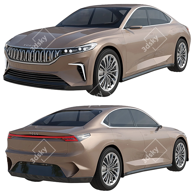 PolyTOGG 2022: Full-Size Electric Sedan 3D model image 2