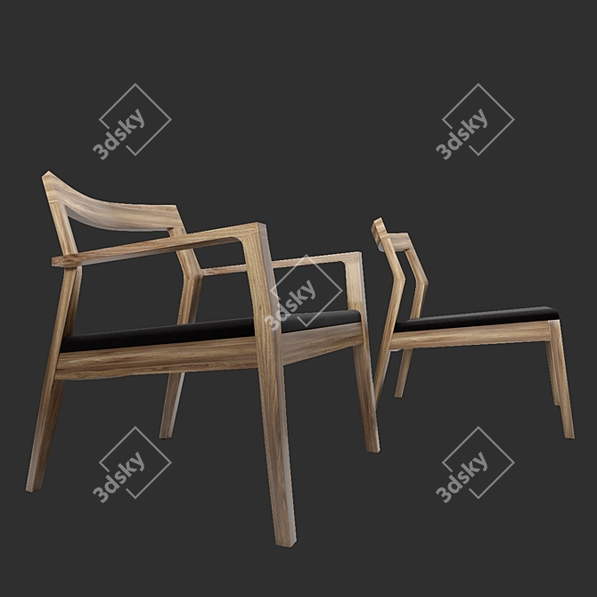 Modern Elegance: Walter Knoll Krusin Lounge Chair 3D model image 1