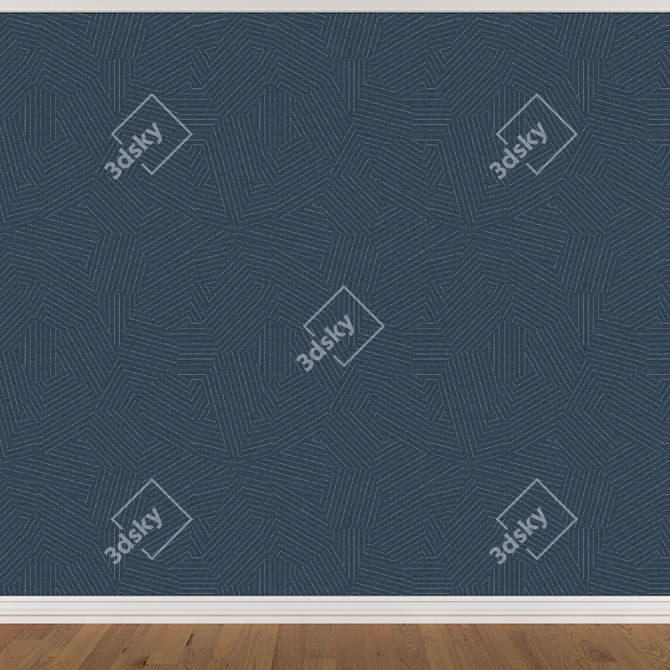 Seamless Wallpaper Set, 3 Colors 3D model image 4