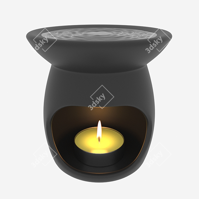 Elegant Ceramic Aroma Lamp 3D model image 1