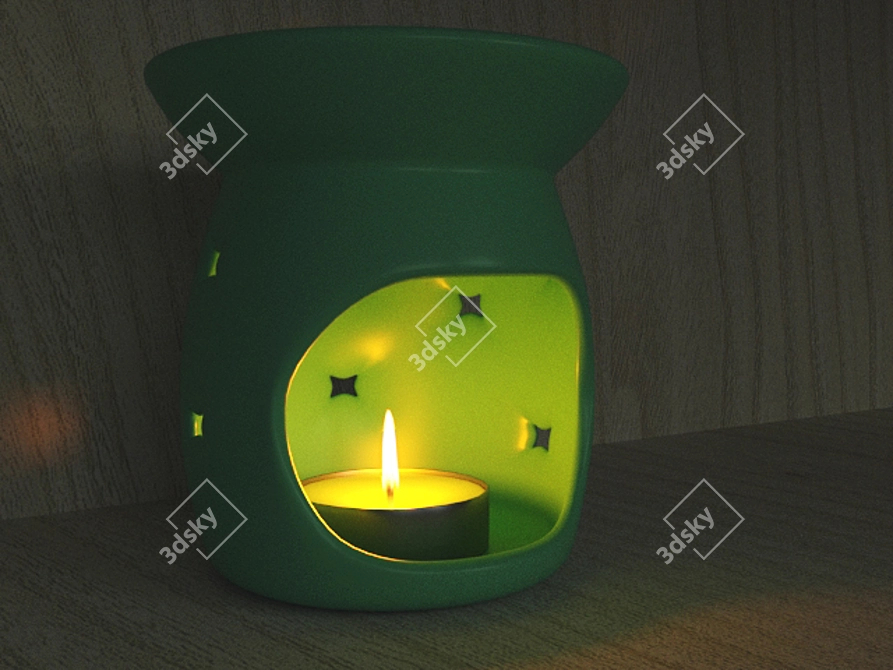 Elegant Ceramic Aroma Lamp 3D model image 4