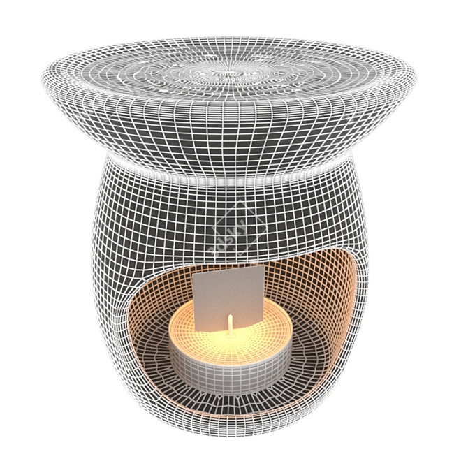 Elegant Ceramic Aroma Lamp 3D model image 5