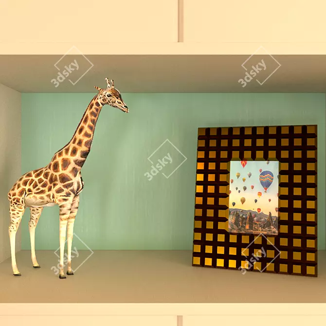 Neutral Kids Locker Furniture 3D model image 4