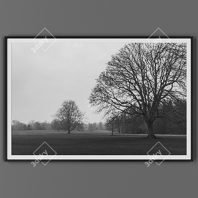 Stylish Black Frame Picture 3D model image 1