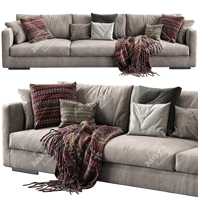 Flexform Magnum Sofa - Modern, Stylish, and Comfortable 3D model image 3