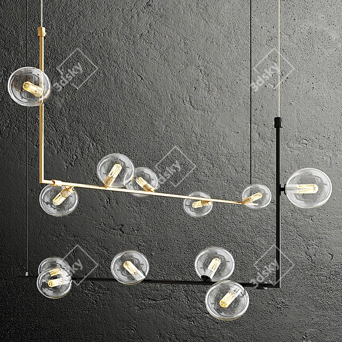 Art Deco Pendant Light Collection 3D model image 3