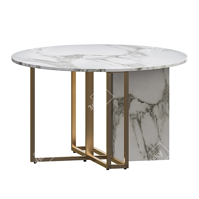 Elegant Marble Corner Table 3D model image 1