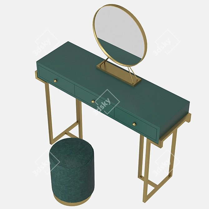 Modern Colored Dressing Table 3D model image 2