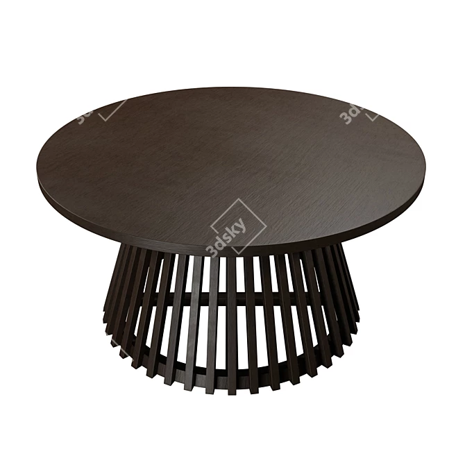 Sleek Black Coffee Table 3D model image 1