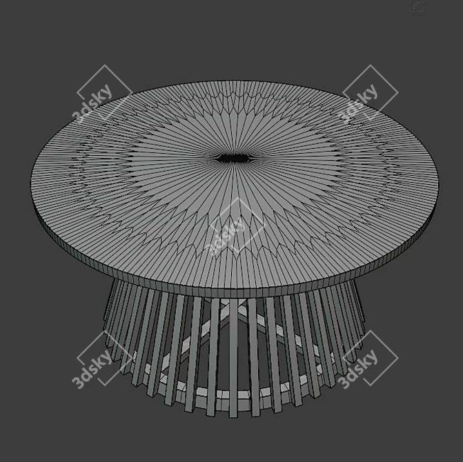 Sleek Black Coffee Table 3D model image 4