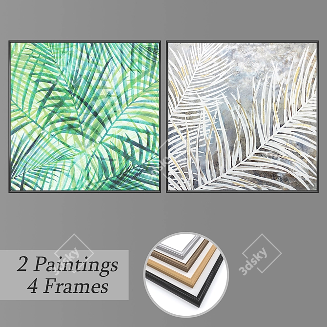 Elegant Wall Art Set 3D model image 1